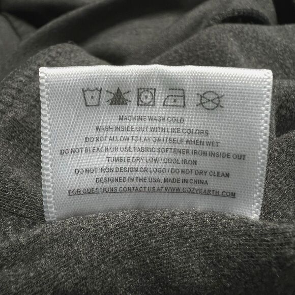 Cozy Earth Women Crew Neck Sweatshirt Ultra Soft Bamboo Crew Neck Lounge XL Gray - Picture 7 of 12